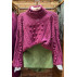 BLUSA TRICO PONTO PIPOCA FUCSIA