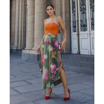 SAIA FLORAL GREEN VERDE/40